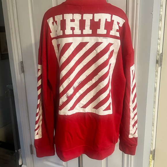 Off-White Red and White Crewneck Sweater - Picture 2 of 2